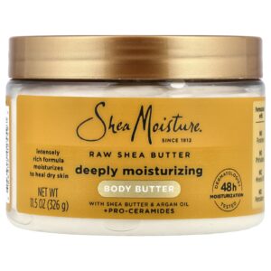 SheaMoisture Manteiga Corporal Profundamente Hidratante Manteiga de Karité Crua 326 g (115 oz)