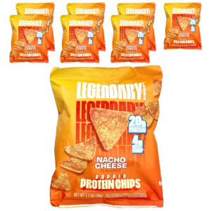 Legendary Foods Chips de Proteína em Pó Queijo Nacho 7 Sacos 34 g (12 oz) Cada