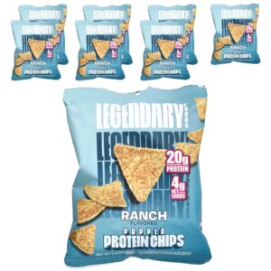 Legendary Foods Chips de Proteína em Pó Sabor Rancho 7 Sacos 34 g (12 oz) Cada