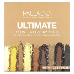 Palladio Paleta de Sombras para Olhos Ultimate 9 Unidades Areia Dourada 96 g (033 oz)