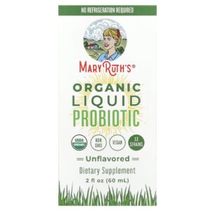 MaryRuths Probiótico Líquido Orgânico Sem Sabor 60 ml (2 fl oz)