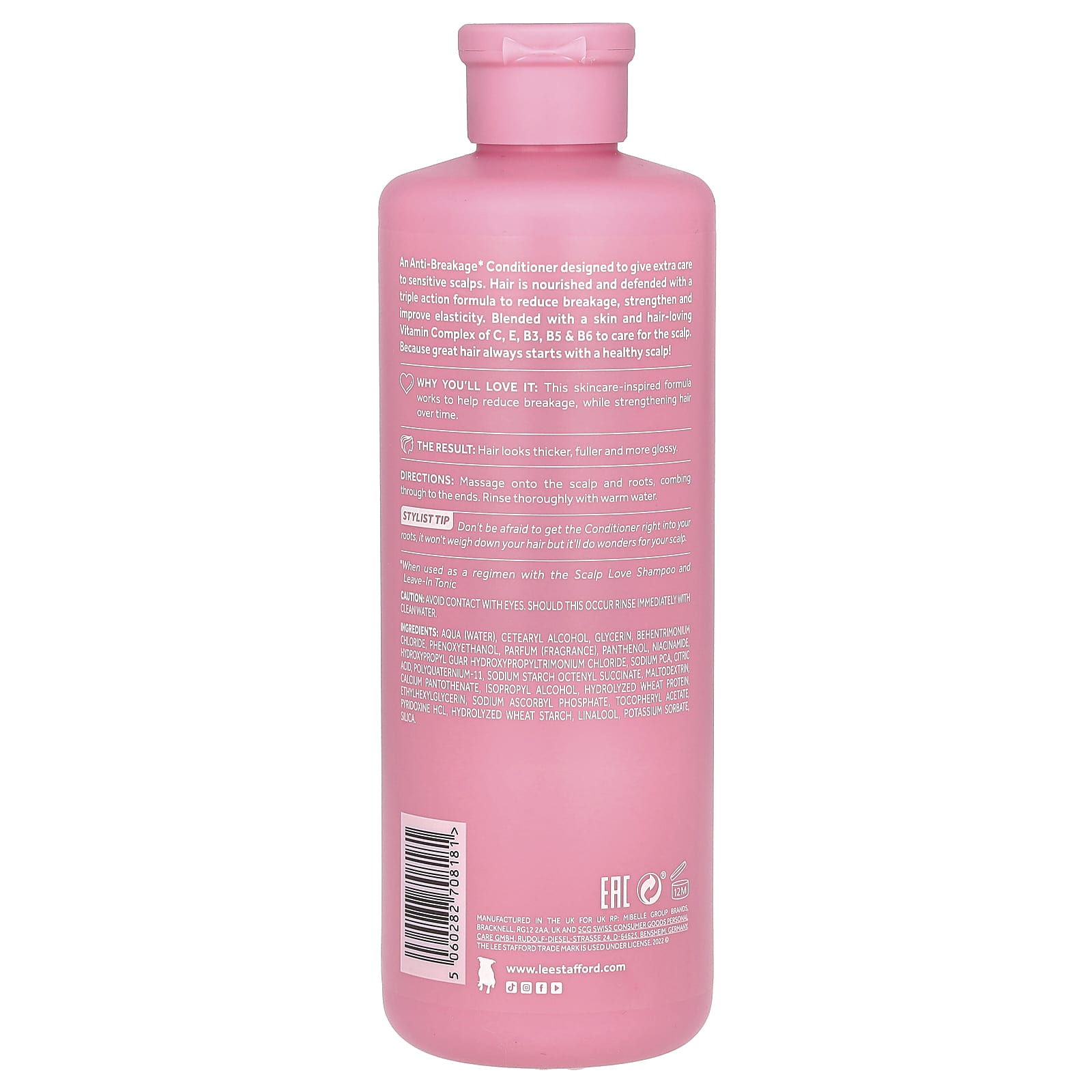 Lee Stafford Scalp Love Condicionador Antiquebra Para Cabelos Finos e Couro Cabeludo Sensível 500 ml (169 fl oz) - Imagem 2