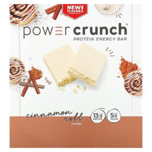BNRG Power Crunch® Barras Energéticas de Proteína Rolinho de Canela 12 Barras 40 g (14 oz) Cada