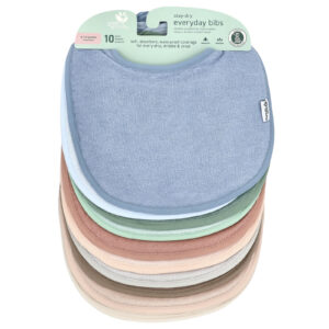 Green Sprouts Babadores Stay-Dry para o Dia a Dia de 3 a 12 Meses Multicoloridos Pacote com 10
