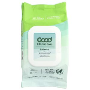Good Clean Love Balance Lenços de Limpeza e Hidratação Pessoal 30 Lenços