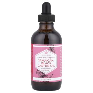 Leven Rose Óleo de Rícino Preto Jamaicano 100% Puro e Orgânico 118 ml (4 fl oz)