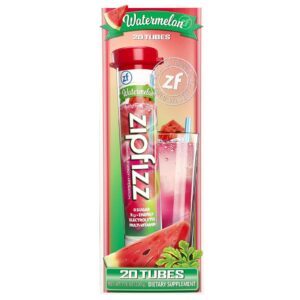 Zipfizz Mistura para Bebida Energética Melancia 20 Tubos 11 g (039 oz) Cada