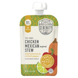 Serenity Kids Frango Caipira Inspirado no México com Butternut e Pimentão Vermelho Acima de 6 Meses 99 g (35 oz)