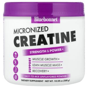 Bluebonnet Nutrition Creatina Micronizada em Pó Sem Sabor 300 g (1058 oz)