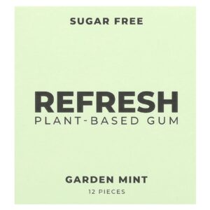 Refresh Gum Goma à Base de Plantas Menta do Jardim 12 Unidades