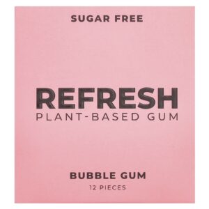 Refresh Gum Goma de Bolhas à Base de Plantas 12 Unidades