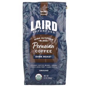 Laird Superfood Café Peruano Moído Amargo 340 g (12 oz)