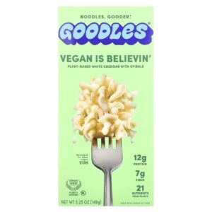 Goodles Vegan Is Believin Cheddar Branco à Base de Plantas com Parafusos 149 g (525 oz)