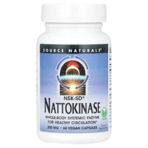 Source Naturals NSK-SF® Nattokinase 200 mg 60 Cápsulas Veganas