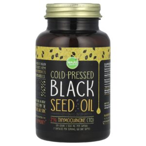 Maju Superfoods Óleo de Cominho Negro Prensado a Frio 500 mg 120 Unidades
