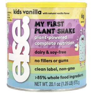 Else My First Plant Shake Nutrição Completa à Base de Plantas Baunilha para Crianças 570 g (201 oz)
