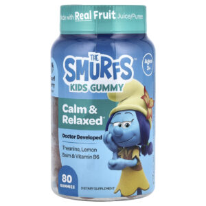 The Smurfs Gomas para Crianças Calma e Relaxado Acima de 3 Anos de Idade Smurf Berry 80 Gomas