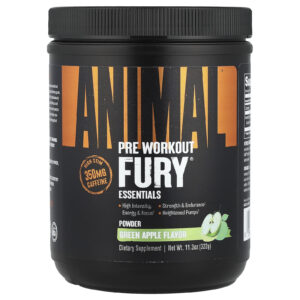 Animal Fury® Essentials Pré-treino Maçã Verde 322 g (113 oz)