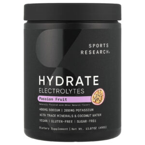 Sports Research Hidratação Eletrólitos Maracujá 450 g (1587 oz)
