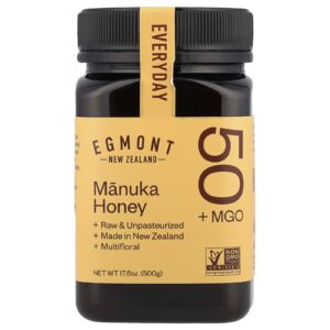 Egmont Honey Mel de Manuka Cru e Não Pasteurizado MGO 50+ 500 g (176 oz)