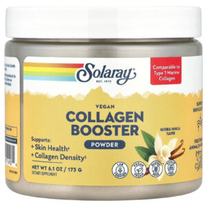 Solaray Pó Vegano de Reforço de Colágeno Baunilha Natural 173 g (61 oz)