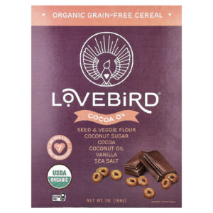 Lovebird Cereal Orgânico sem Grãos Cocoa Os 198 g (7 oz)
