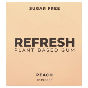 Refresh Gum Goma à Base de Plantas Pêssego 12 Unidades