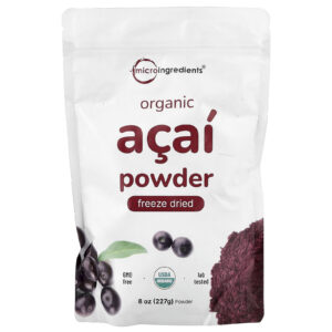 Micro Ingredients Açaí Orgânico em Pó Liofilizado 227 g (8 oz)