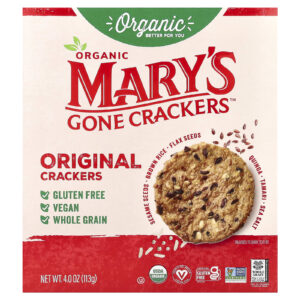Marys Gone Crackers Biscoitos Orgânicos Originais 113 g (4 oz)