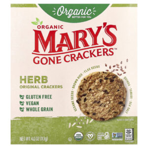Marys Gone Crackers Biscoitos Originais de Ervas Orgânicas 113 g (4 oz)