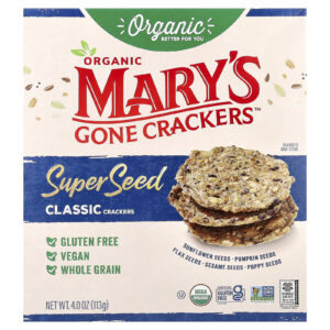 Marys Gone Crackers Biscoitos com Supersementes Orgânicas Clássicos 113 g (4 oz)