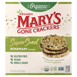 Marys Gone Crackers Biscoitos com Supersementes Orgânicas Alecrim 113 g (4 oz)