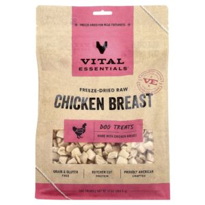 Vital Essentials Guloseimas para Cães Crus Liofilizados Peito de Frango 2835 g (10 oz)