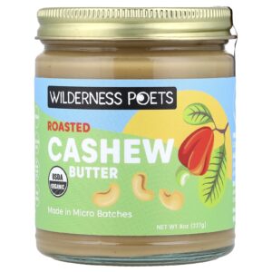 Wilderness Poets Manteiga de Castanha-de-Caju Orgânica Torrada 227 g (8 oz)