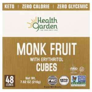 Health Garden Frutas-dos-Monges com Cubos de Eritritol 48 Cubos 216 g (762 oz)