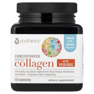 Youtheory Colágeno de Efeito Concentrado com Verisol® 75 Comprimidos