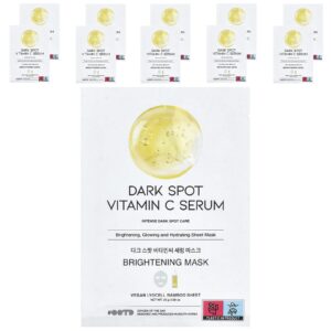 OOTD Sérum com Vitamina C para Manchas Escuras Máscara de Beleza Iluminadora para Manchas 10 Folhas 25 g (088 oz)
