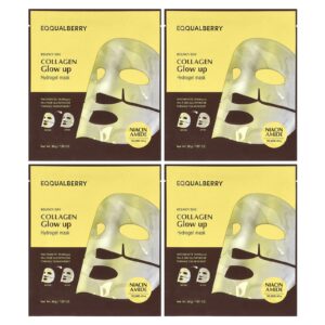 EQQUALBERRY Máscara de Beleza com Hidrogel Colágeno Iluminador 4 Máscaras 30 g (101 oz) Cada