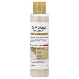 Dr.Melaxin Tônico de Arroz Branco Peel Shot Glow Todos os Tipos de Pele 200 ml (676 fl oz)