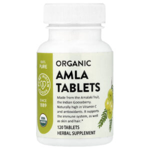 Pure Indian Foods Comprimidos de Amla Orgânica 120 Comprimidos (400 mg por Comprimido)