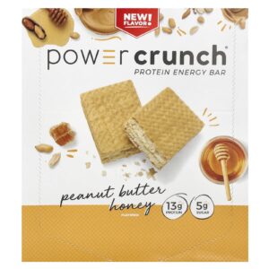 BNRG Power Crunch Barras Energéticas de Proteína Mel e Manteiga de Amendoim 12 Barras 40 g (14 oz) Cada