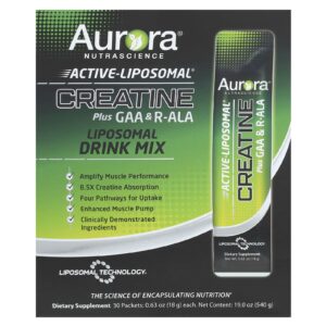 Aurora Nutrascience Active Liposomal® Creatina Mais GAA e R-ALA 30 Embalagens 18 g (063 oz) Cada
