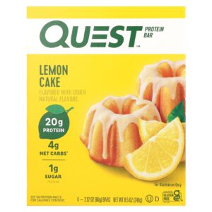 Quest Nutrition Barra de Proteína Bolo de Limão 4 Barras 60 g (212 oz) Cada