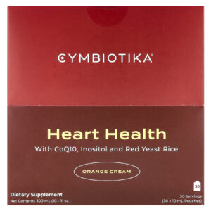 Cymbiotika Saúde do Coração Creme de Laranja 30 Sachês 10 ml (03 fl oz) Cada