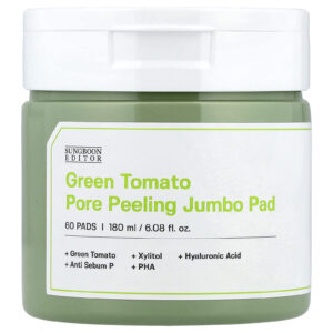 Sungboon Editor Disco Jumbo Esfoliante para Poros de Tomate Verde 60 Discos 180 ml (608 fl oz)