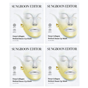 Sungboon Editor Máscara de Beleza Boost-Up de Retinol para Colágeno Profundo 4 Folhas 25 g (088 oz) Cada