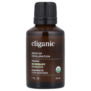 Cliganic Óleo Essencial de Alecrim Orgânico 30 ml (1 fl oz)