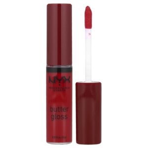 NYX Professional Makeup Brilho de Manteiga Brilho Labial 20 Veludos Vermelhos 8 ml (027 fl oz)