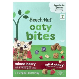 Beech-Nut Oaty Bites Primeiros Dentes para Crianças Frutos Silvestres 7 Sachês 20 g (07 oz) Cada