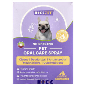 HICC Pet Spray para Higiene Bucal para Animais de Estimação Para Cães e Gatos 150 ml (51 fl oz)